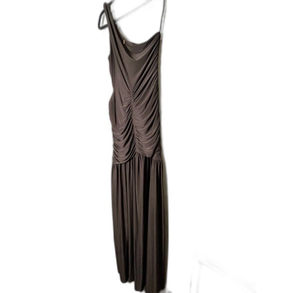 MISA Los Angeles Samsara Cutout Dress Brown ruched Maxi dress Size Small NWT - Picture 6 of 8